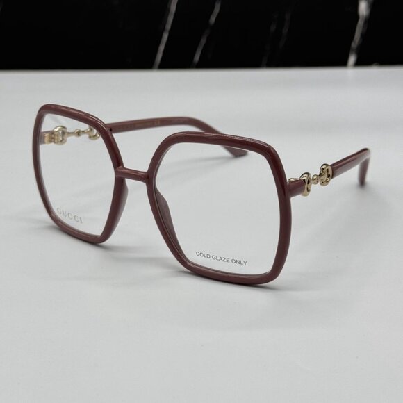 NEW GG0890O 003 GUCCI PINK WOMEN GUCCI EYEGLASSES - Picture 3 of 13